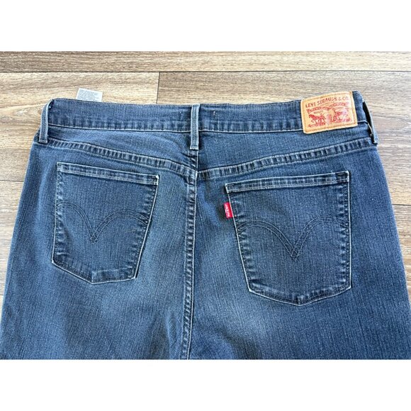 LEVI'S 505 STRAIGHT LEG BLUE DENIM JEANS WOMENS SIZE 16 W33 L30 STRETCH - Picture 9 of 11